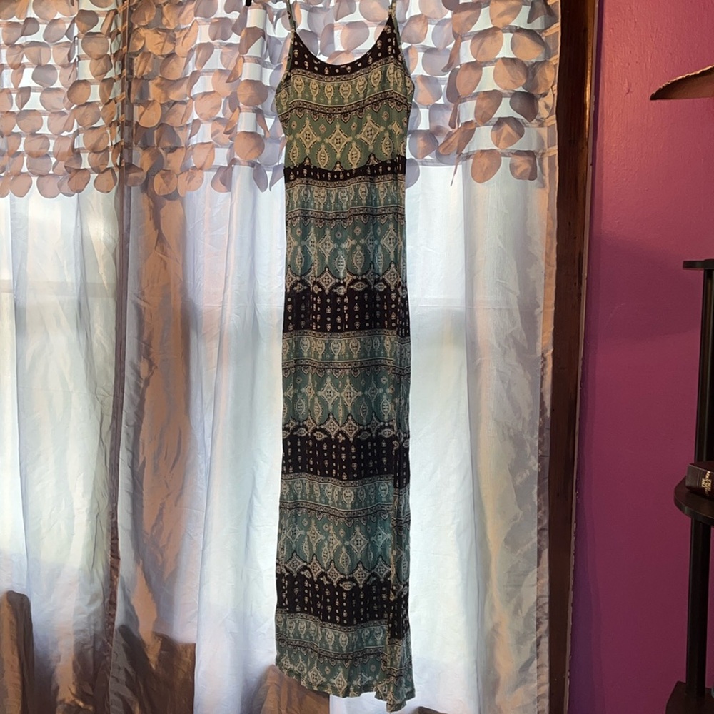 Blue Patterned Maxi Dress from Pink Republic